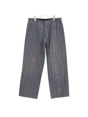 Hermes Gray Striped Linen Pants